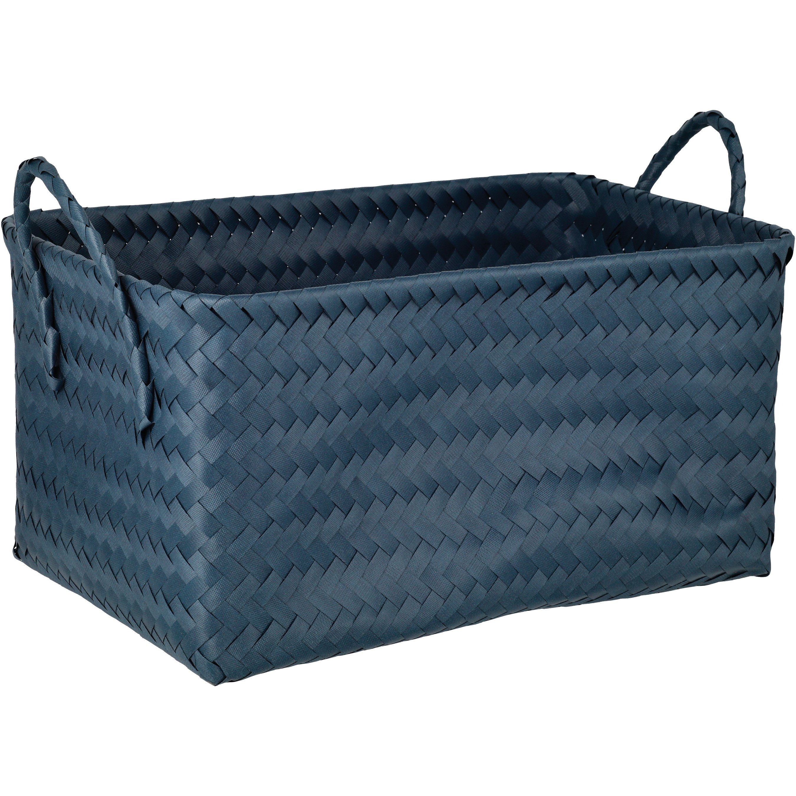 Essentials Woven-Look Plastic Storage Baskets