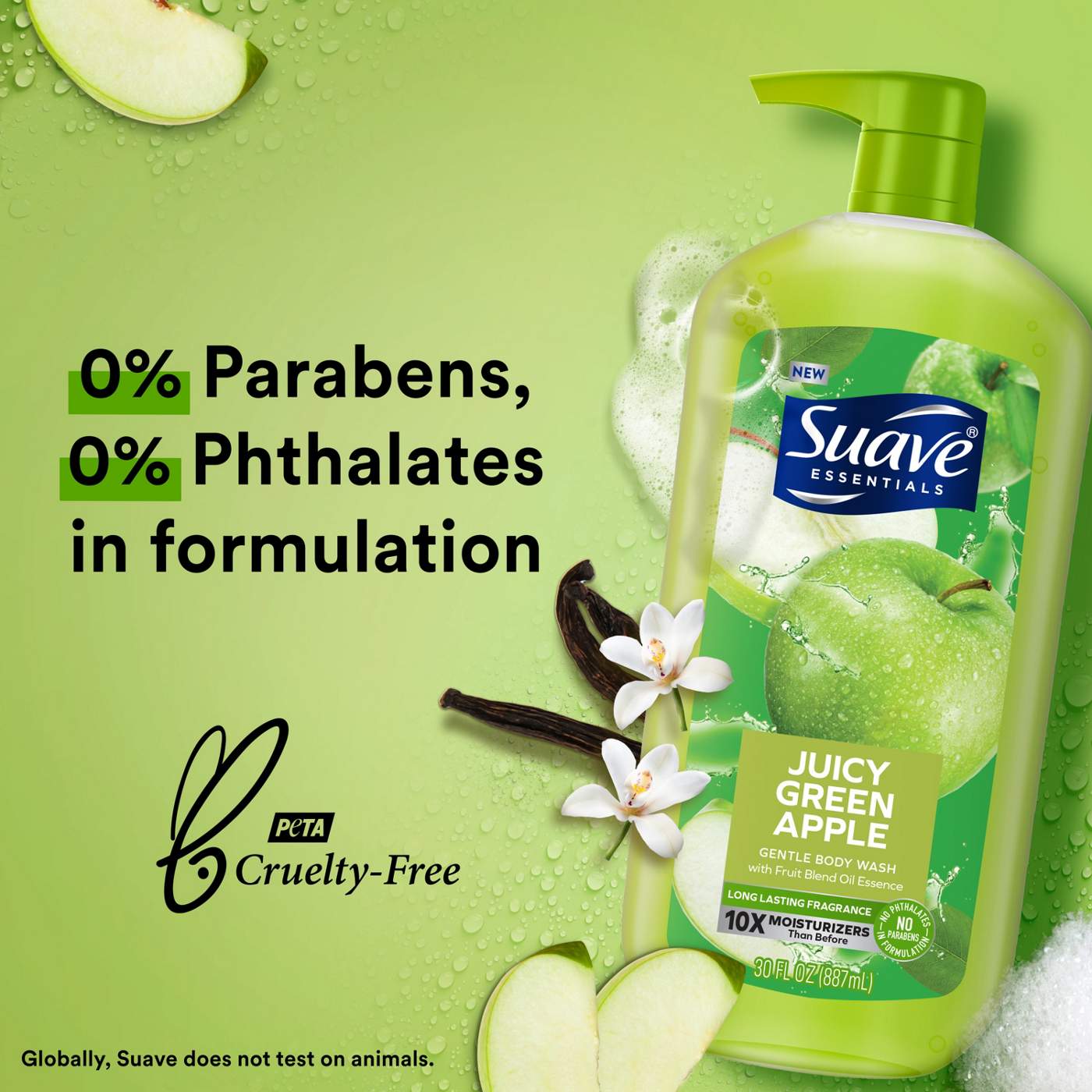 Suave Essentials Gentle Body Wash - Juicy Green Apple; image 4 of 7