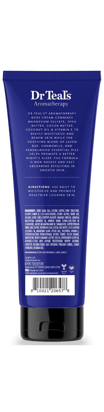 Dr Teal's Aromatherapy Sleep Body Cream; image 2 of 2