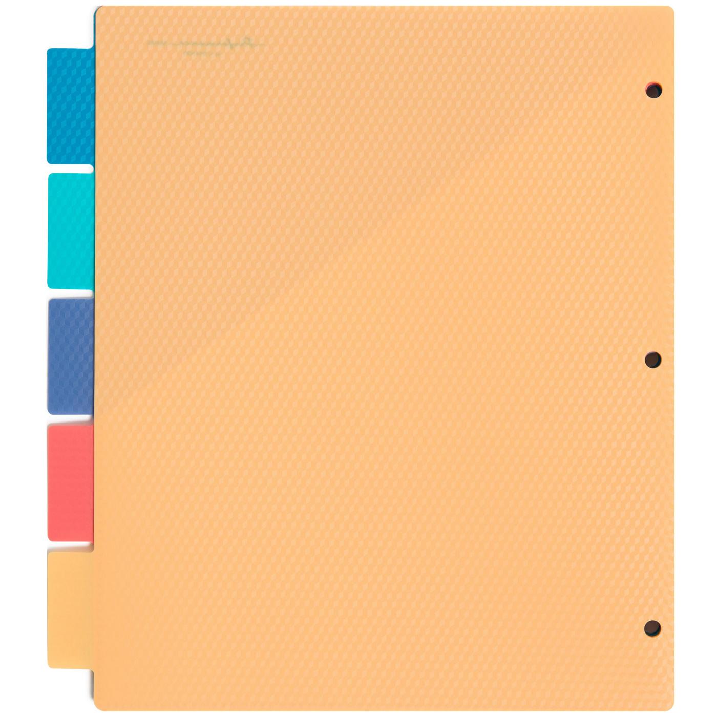 U Brands Performance Series Tab Dividers with Pockets - Brights, 5 Ct; image 2 of 4