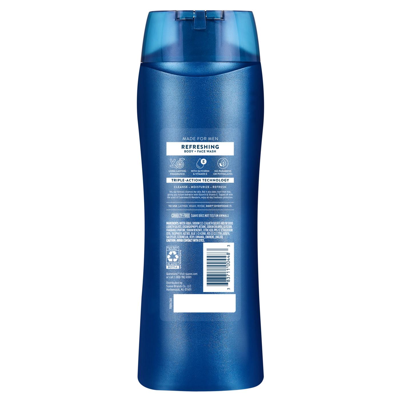 Suave Men Refreshing 2-in-1 Face & Body Wash - Cedarwood & Mandarin; image 6 of 6