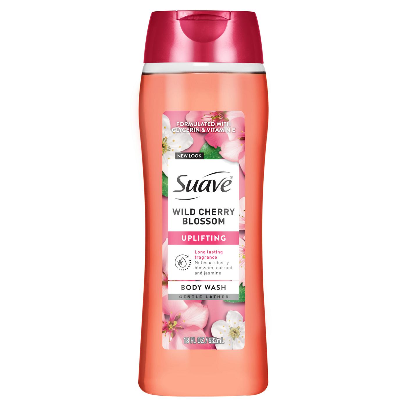 Suave Uplifting Body Wash - Wild Cherry Blossom; image 1 of 8