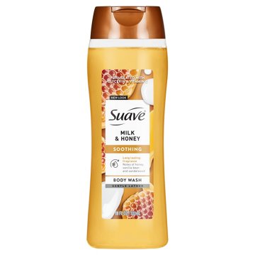 Suave Soothing Body Wash - Milk & Honey, 18 oz