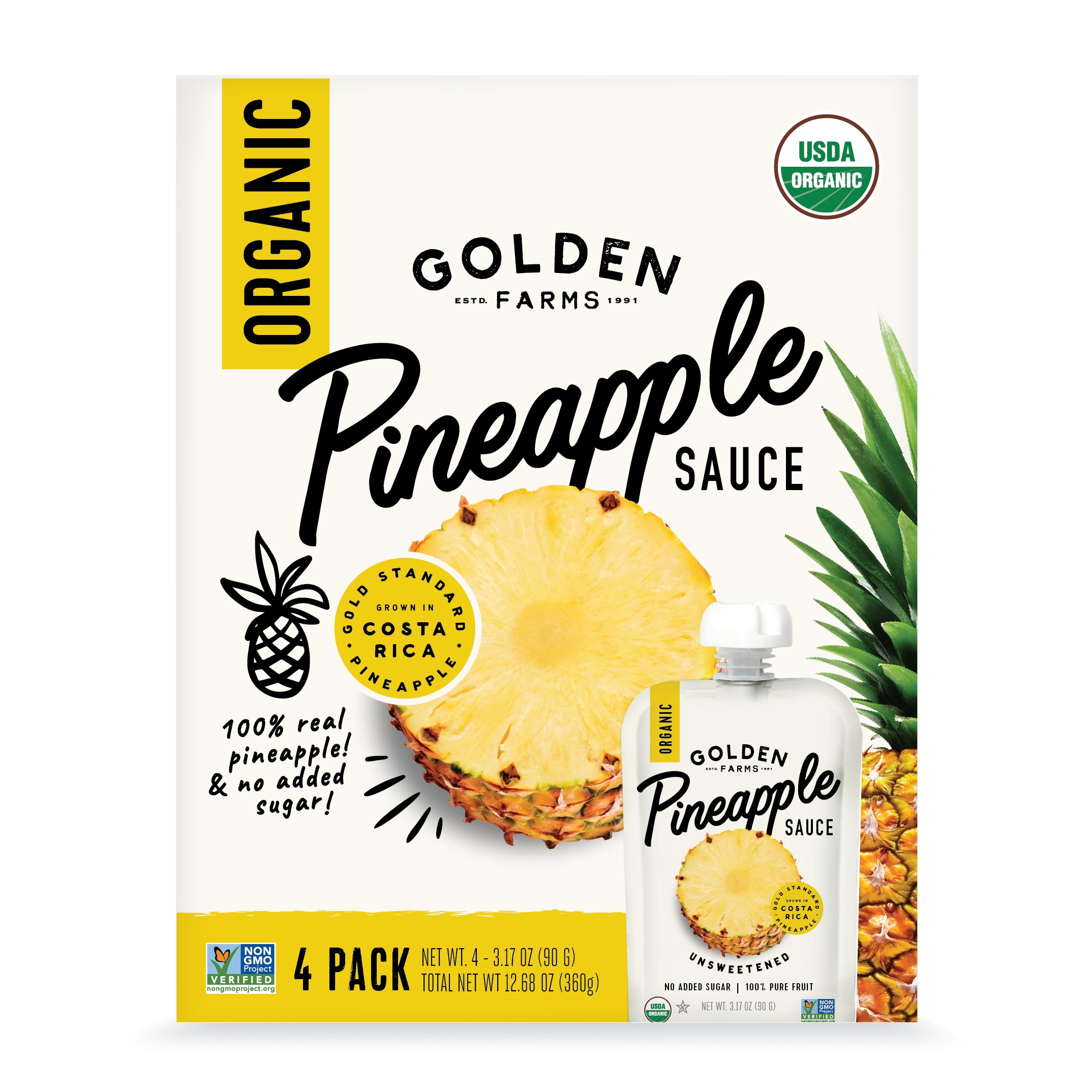 Golden Farms Organic Pineapple Sauce Pouches Shop Tropical