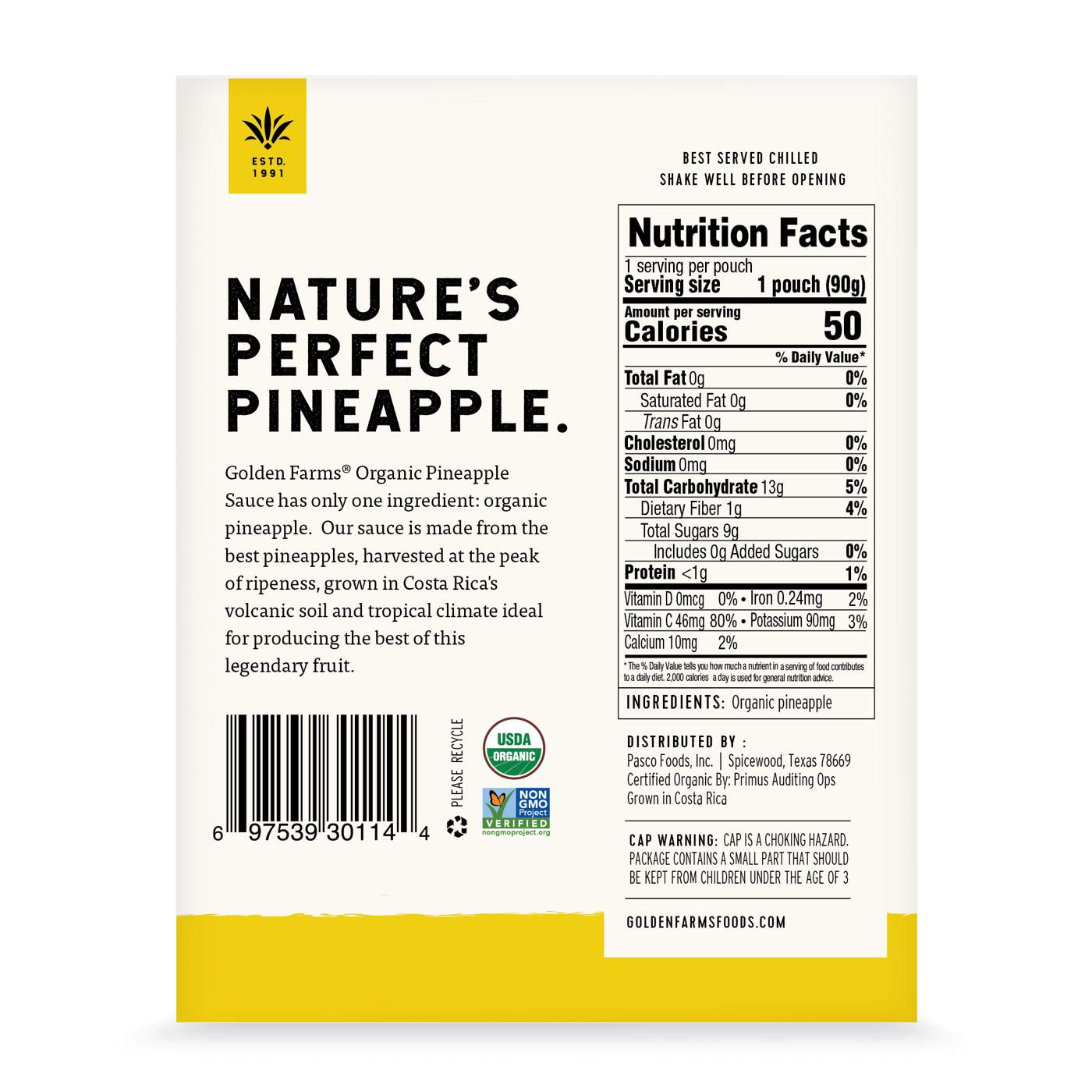 Golden Farms Organic Pineapple Sauce Pouches; image 3 of 3