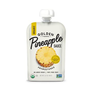 Golden Farms Organic Pineapple Sauce Pouches, 4 ct