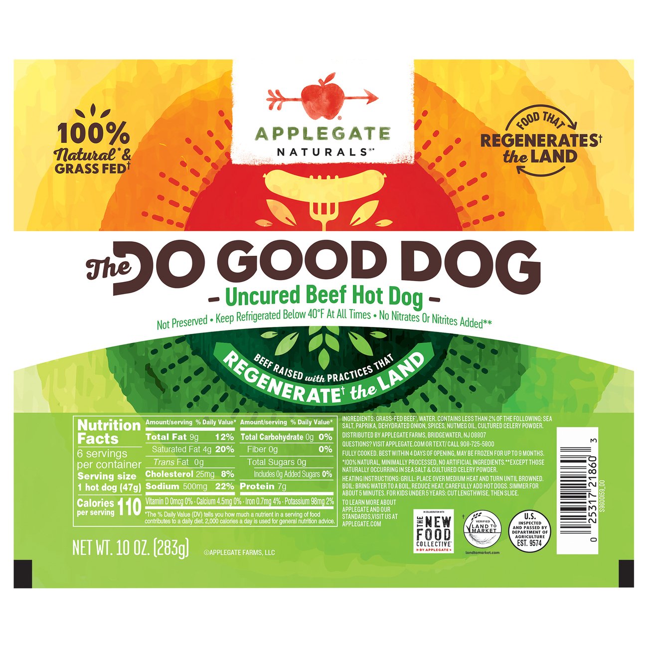 Applegate Naturals The Do Good Dog Uncured Beef Hot Dog Shop Hot