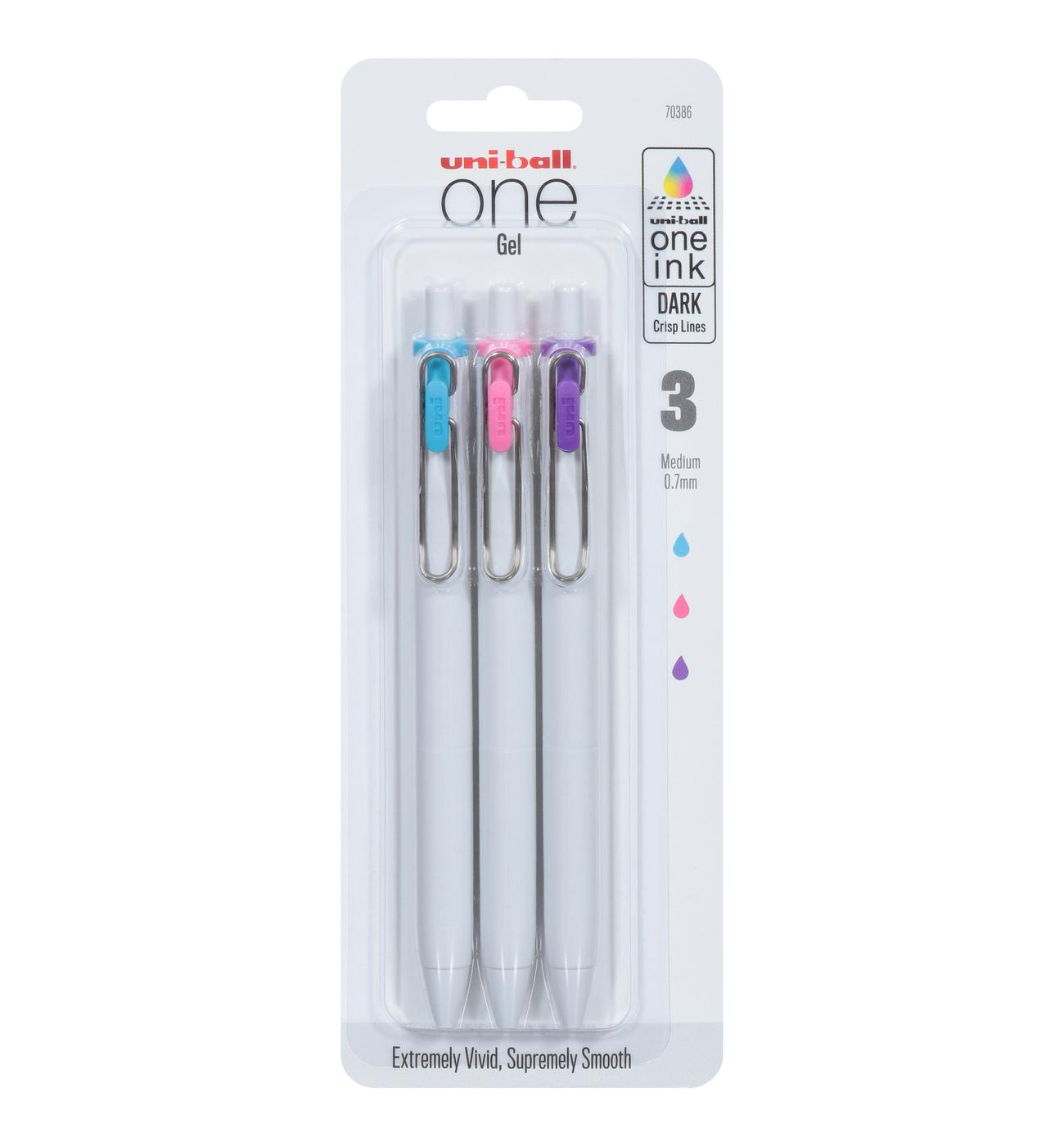 uniball One Medium Retractable Gel Pens Assorted Ink Shop Pens at HEB