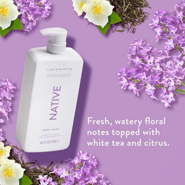 Native Body Wash - Lilac & White Tea, 36 oz