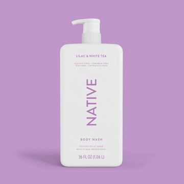 Native Body Wash - Lilac & White Tea, 36 oz