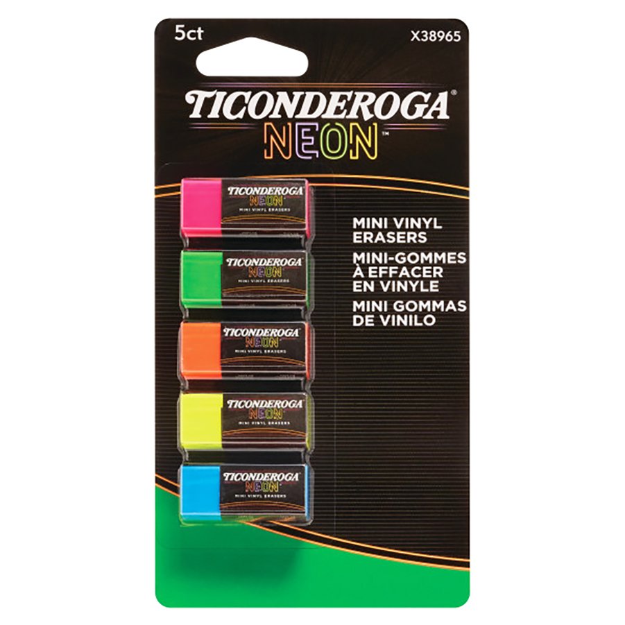 Ticonderoga Mini Erasers Neon Shop Tools & equipment at HEB