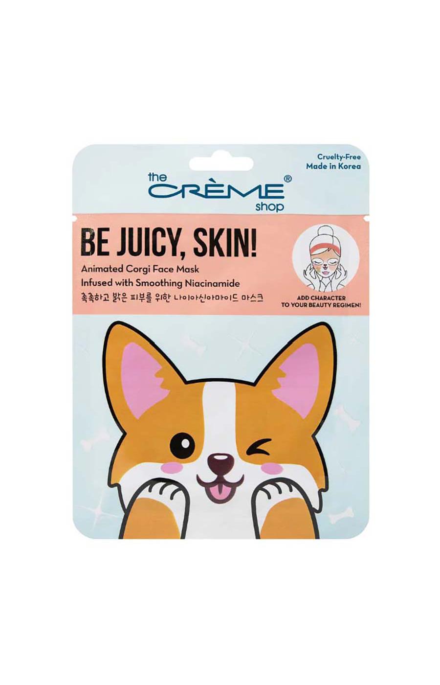 The Crème Shop Be Juicy, Skin! Animated Corgi Face Mask; image 1 of 3