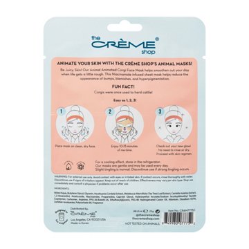 The Crème Shop Be Juicy, Skin! Animated Corgi Face Mask