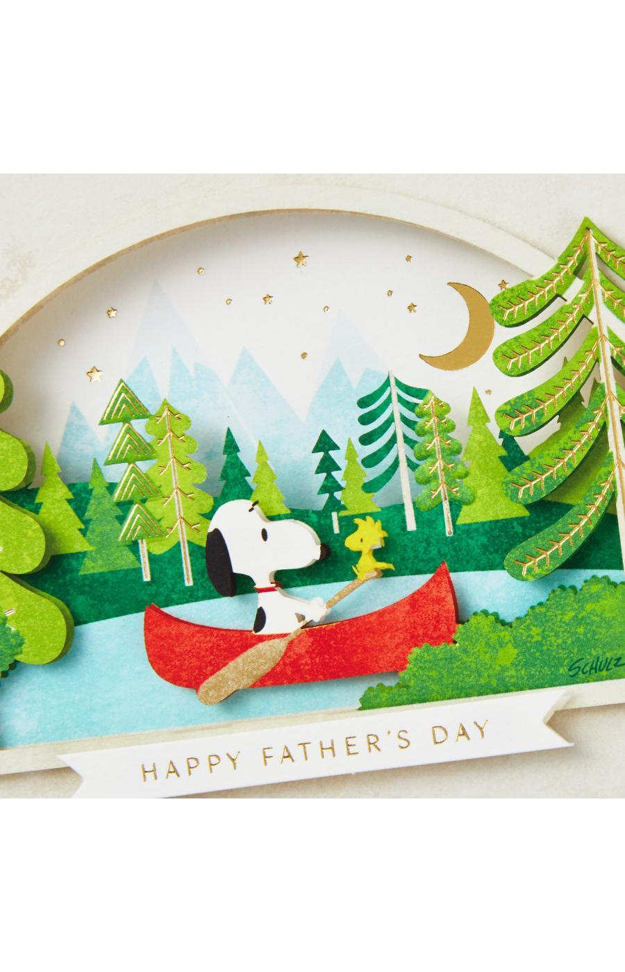 Hallmark Snoopy & Woodstock Canoeing Signature Peanuts Father's Day Card - S12; image 4 of 6