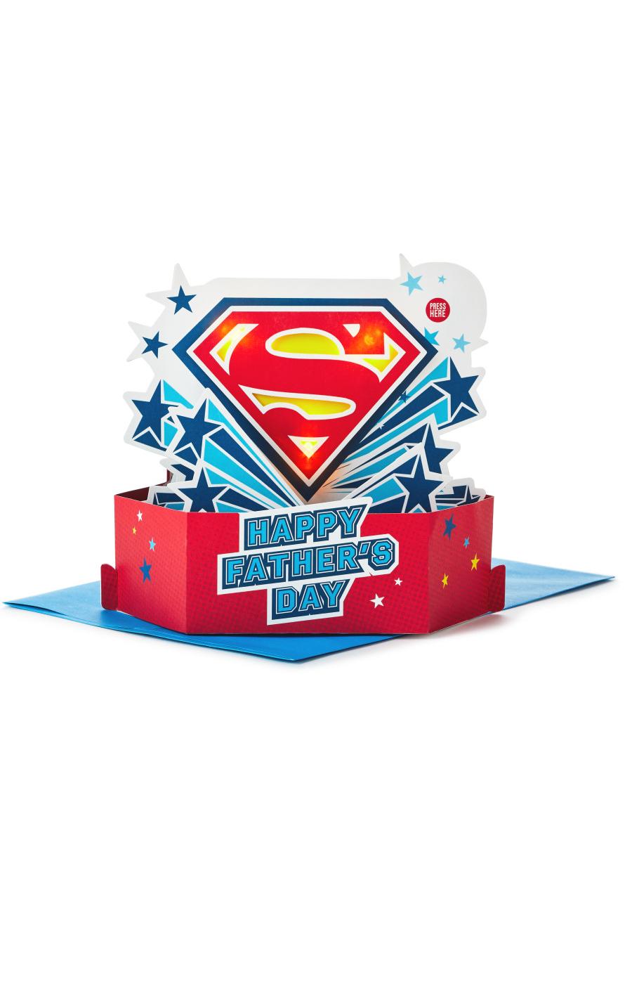 Hallmark Superman Paper Wonder Musical Pop Up Happy Father's Day Card - S28; image 1 of 6