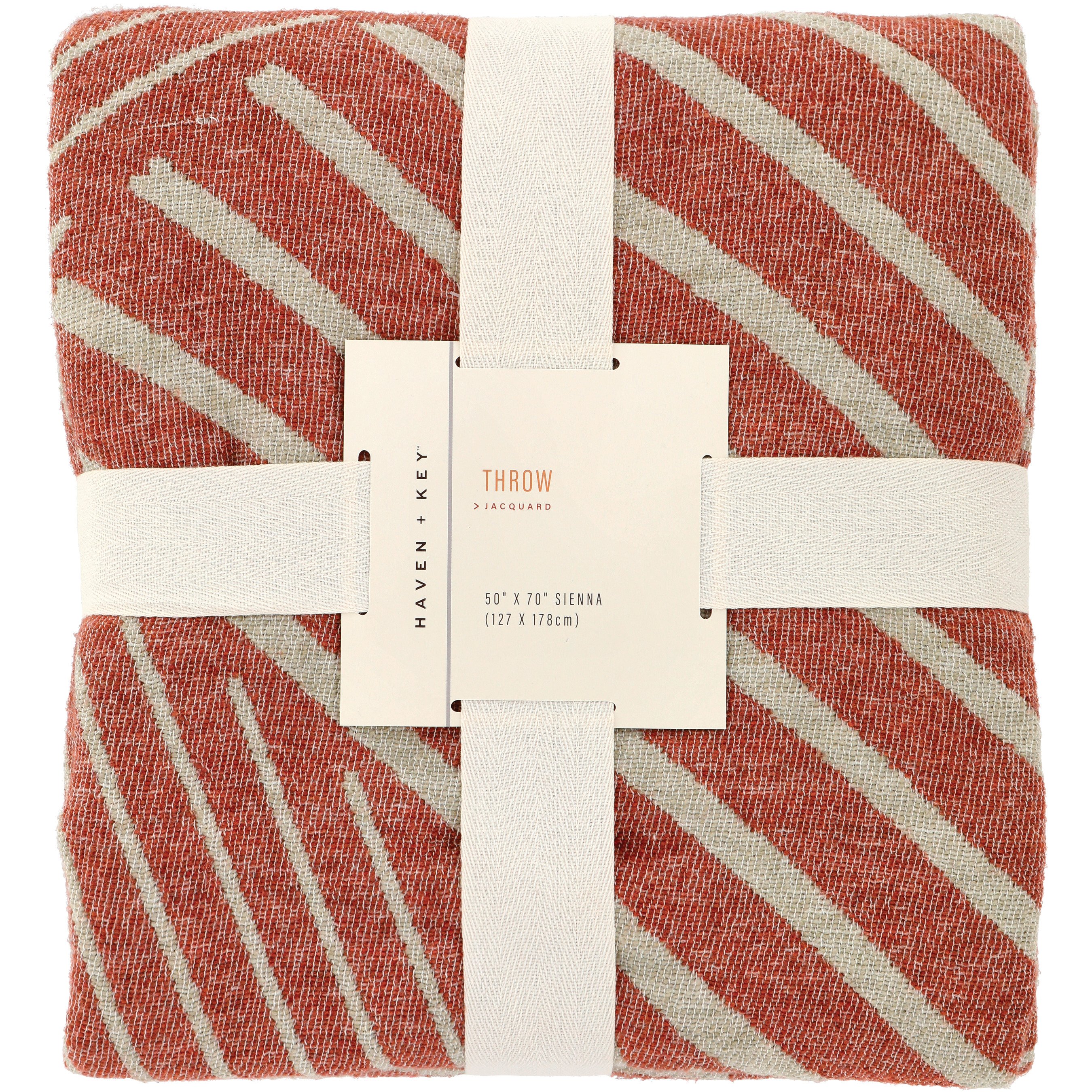Haven + Key Lightweight Jacquard Throw Blanket Sienna Shop Blankets