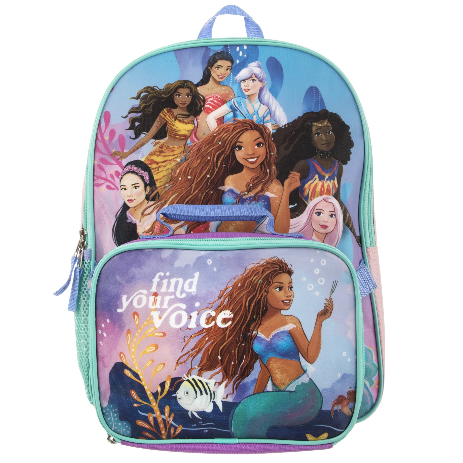 Disney Princess 16 inch Backpack for Girls 5 Piece School Lunch