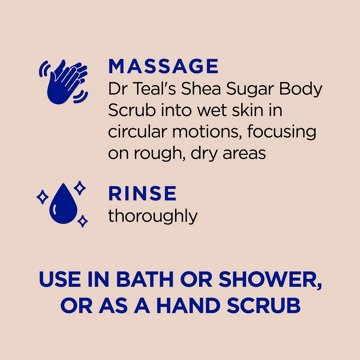 Dr Teal's Shea Sugar Scrub - Shea Butter & Almond Oil, 19 oz