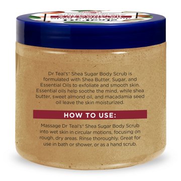 Dr Teal's Shea Sugar Scrub - Shea Butter & Almond Oil, 19 oz
