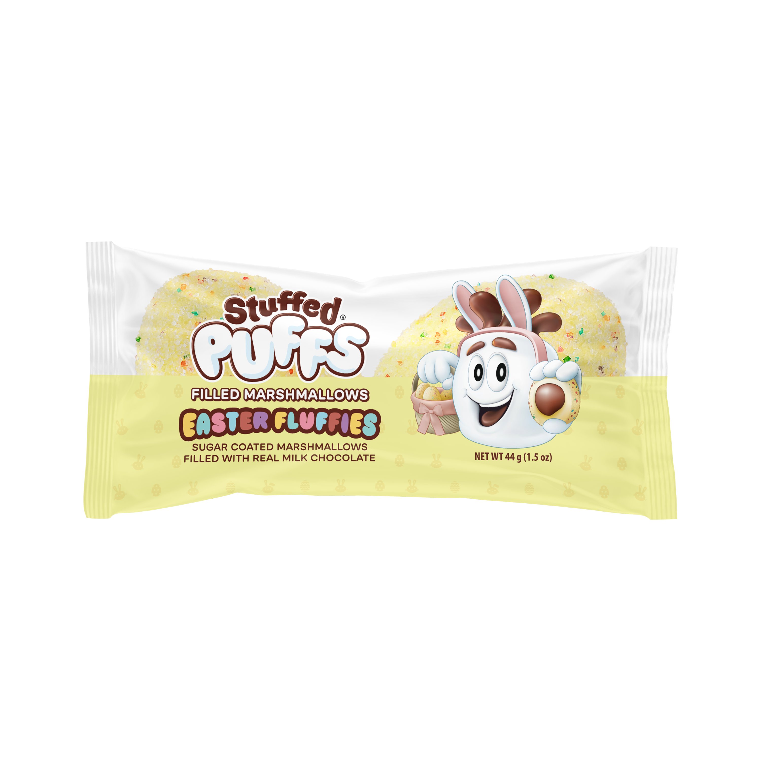 Stuffed Puffs Easter Fluffies Chocolate Filled Marshmallows Yellow ...