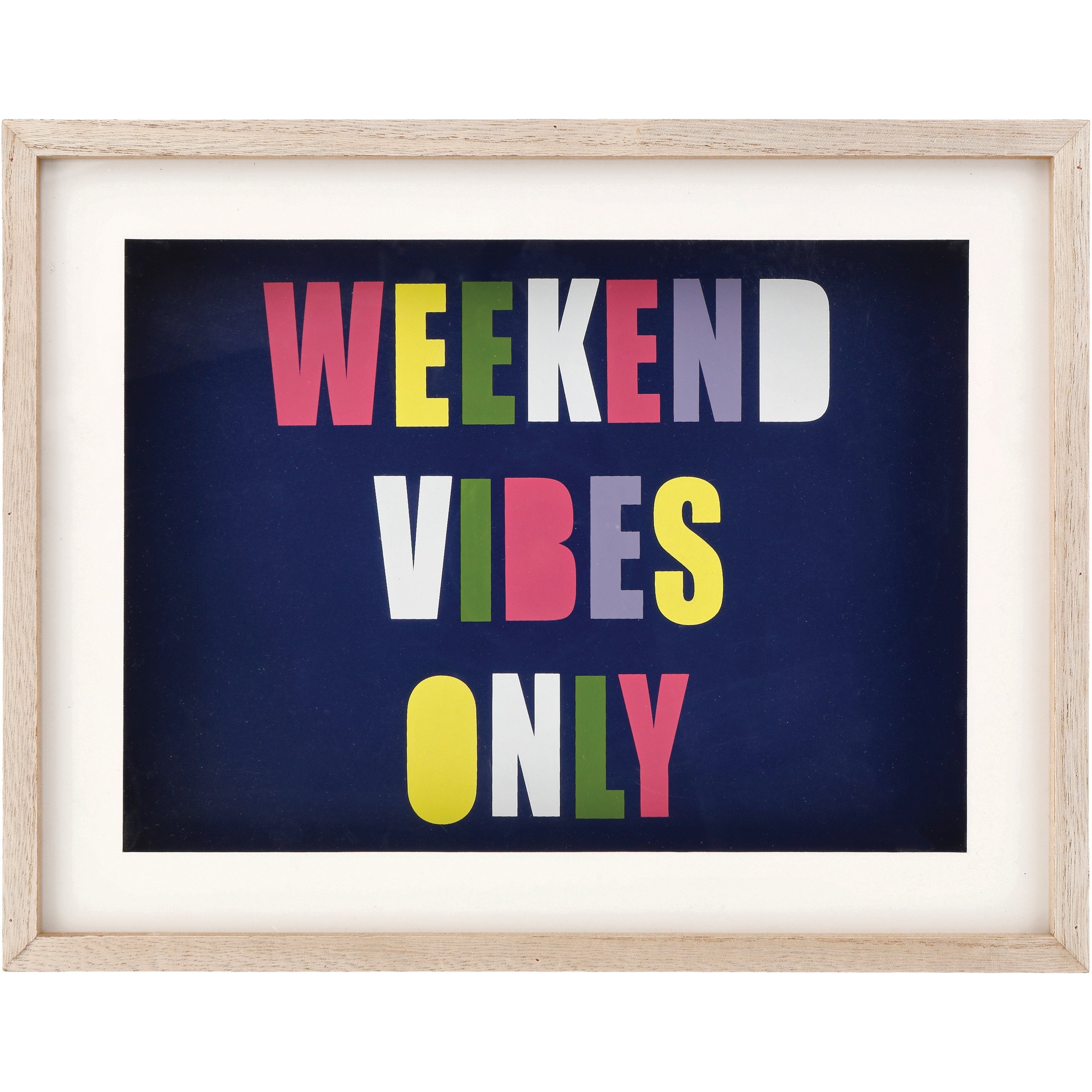 Destination Holiday Weekend Vibes Only Wood Frame Wall Decor Shop