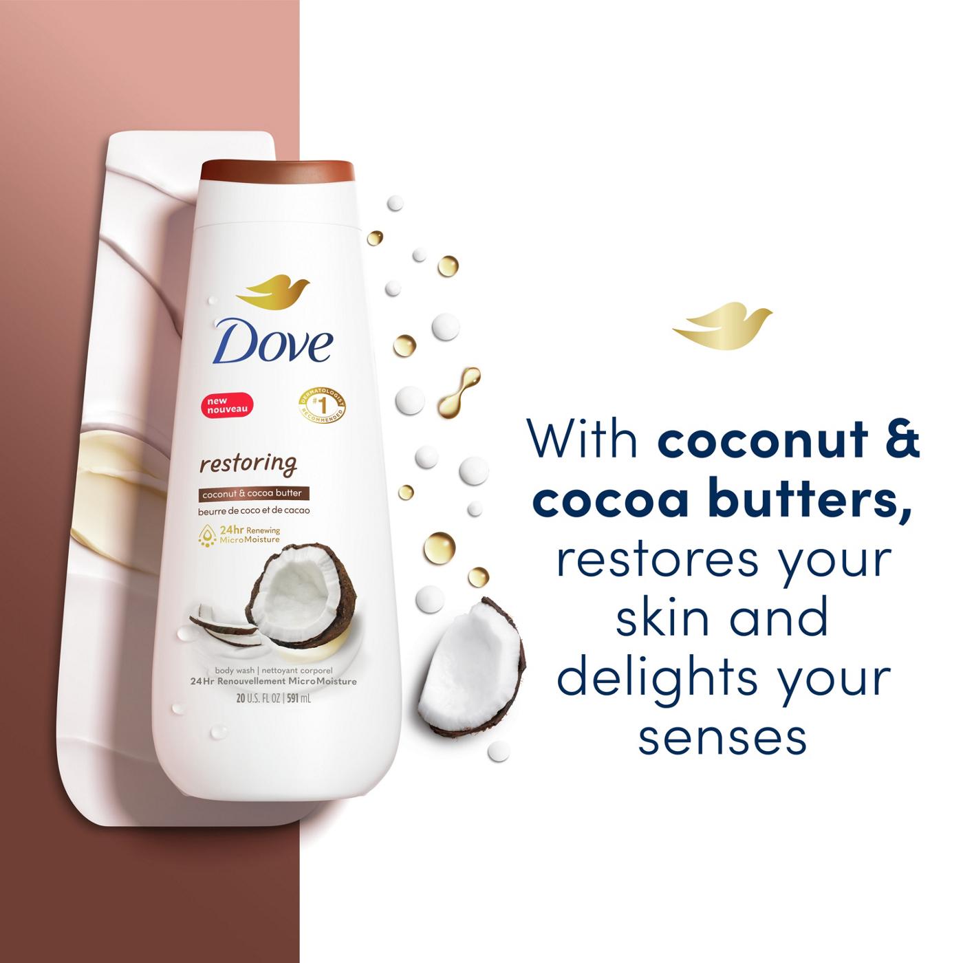 Dove Restoring Body Wash Twin Pack - Coconut & Cocoa Butter; image 9 of 9