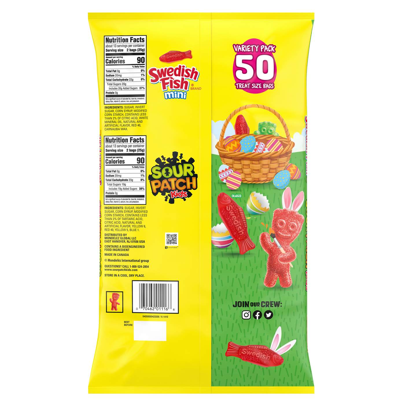 Sour Patch Kids & Swedish Fish Assorted Treat Size Easter Candy Bags; image 2 of 3