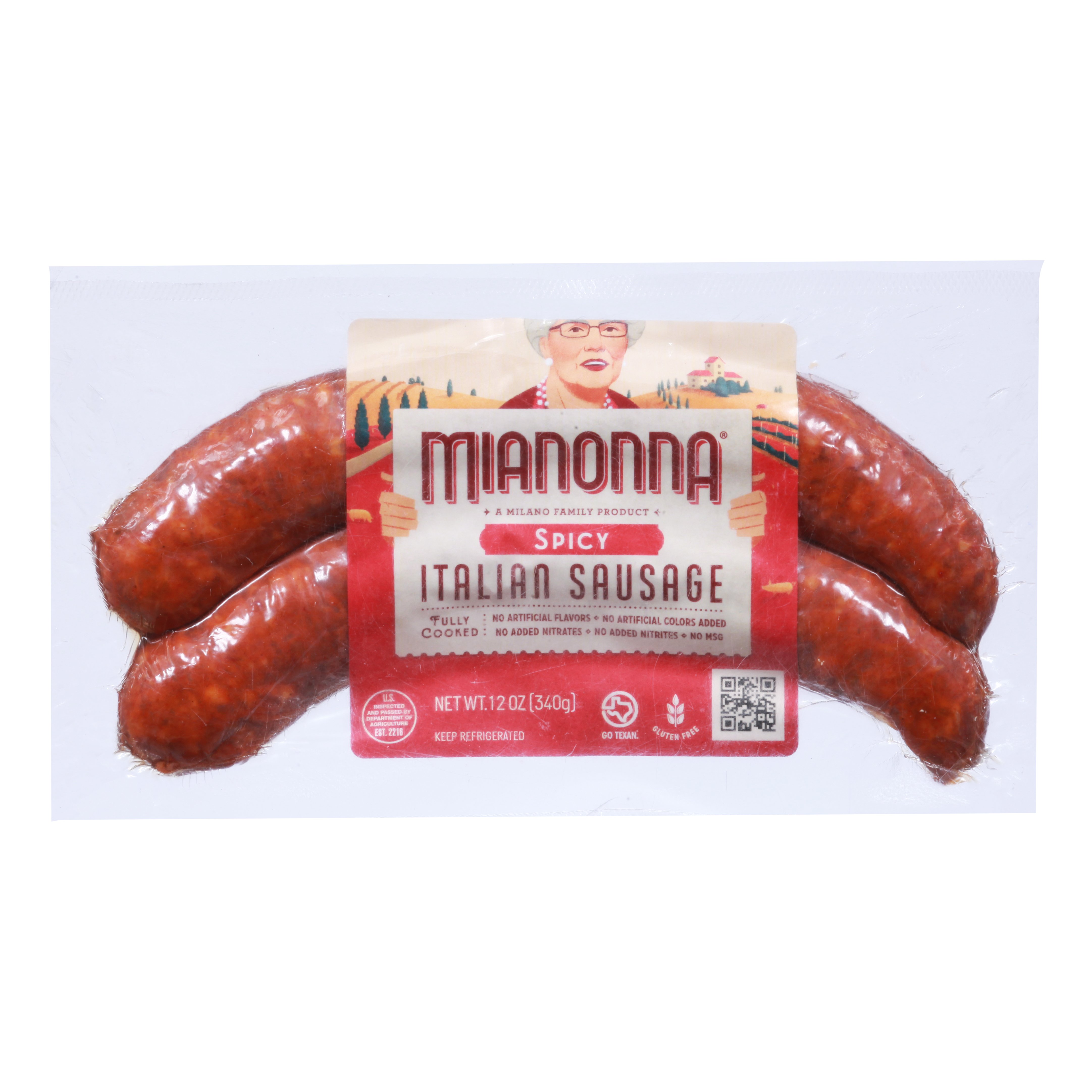 Mianonna Spicy Pork Italian Sausage Links Shop Sausage at HEB