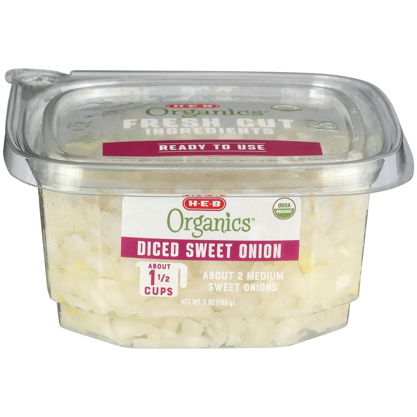 H-E-B Organics Fresh Diced Sweet Onion - Shop Onions & garlic at H-E-B