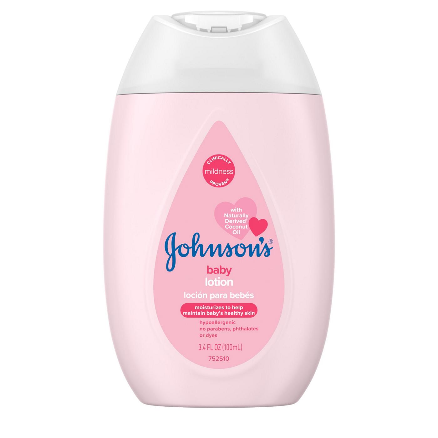 Johnson's Baby Moisturizing Pink Baby Lotion with Coconut Oil; image 1 of 6