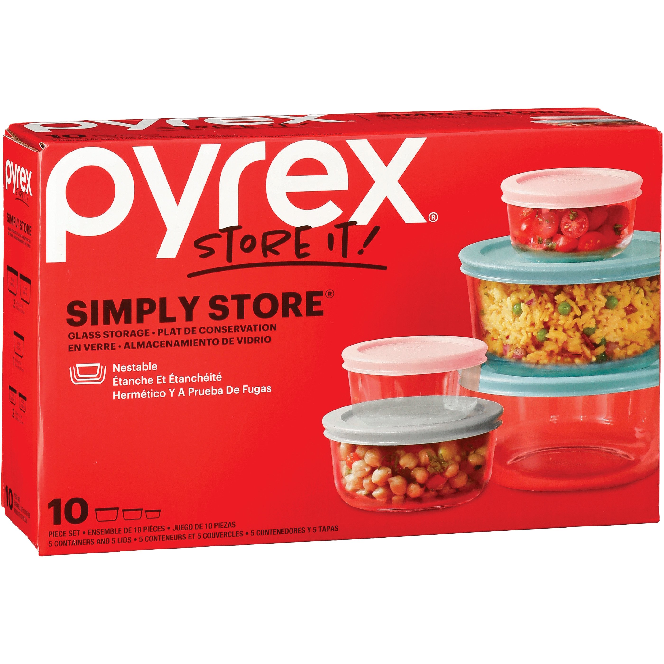 Pyrex 22pc Glass Food Storage Container Set