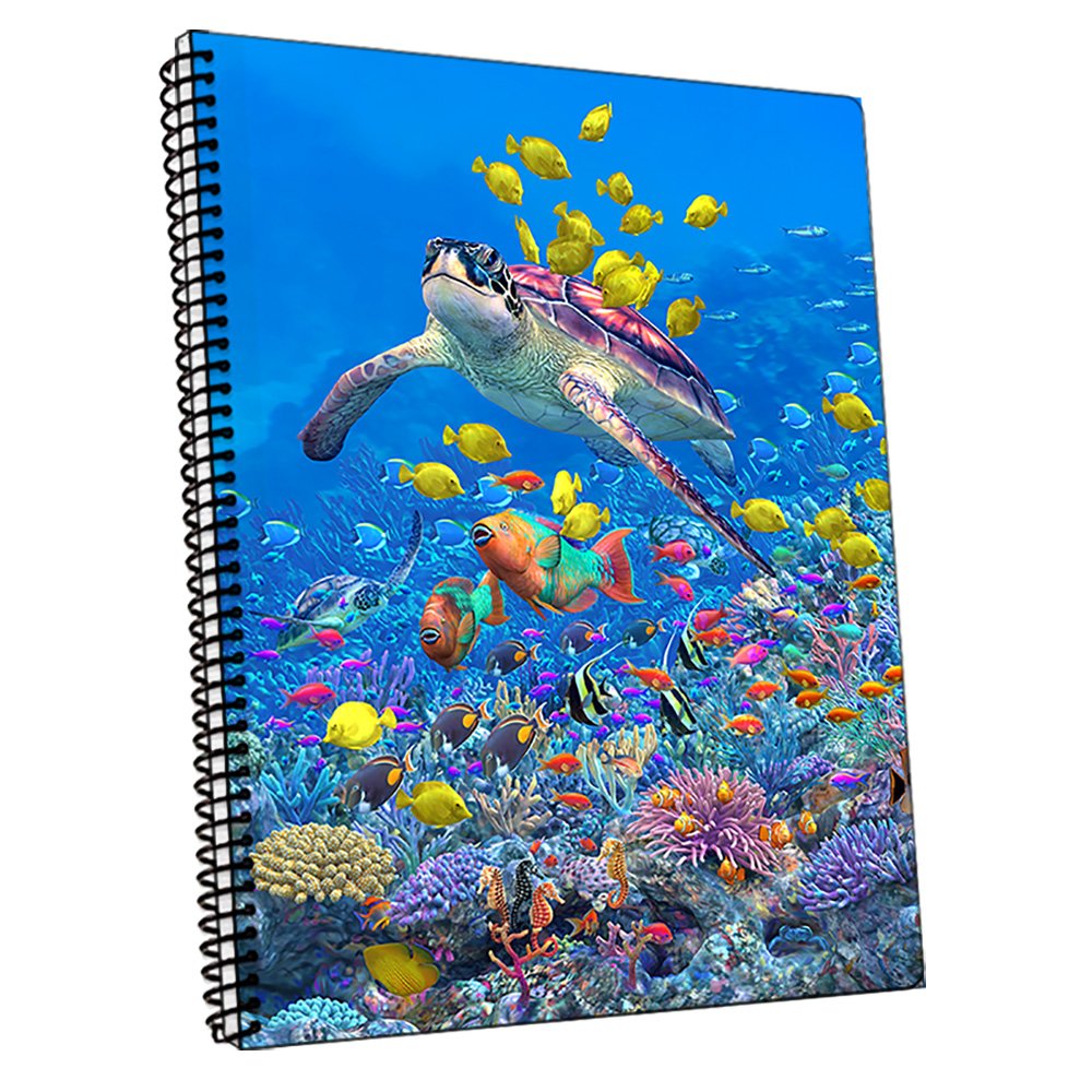 Artgame Turtles Lenticular College Ruled Fashion Spiral Notebook - Shop ...