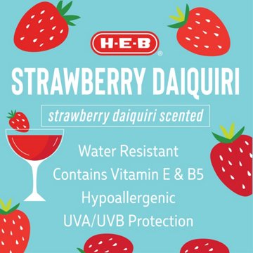 H-E-B Oxybenzone Free Strawberry Daiquiri Sunscreen Spray – SPF 50, 5.5 oz