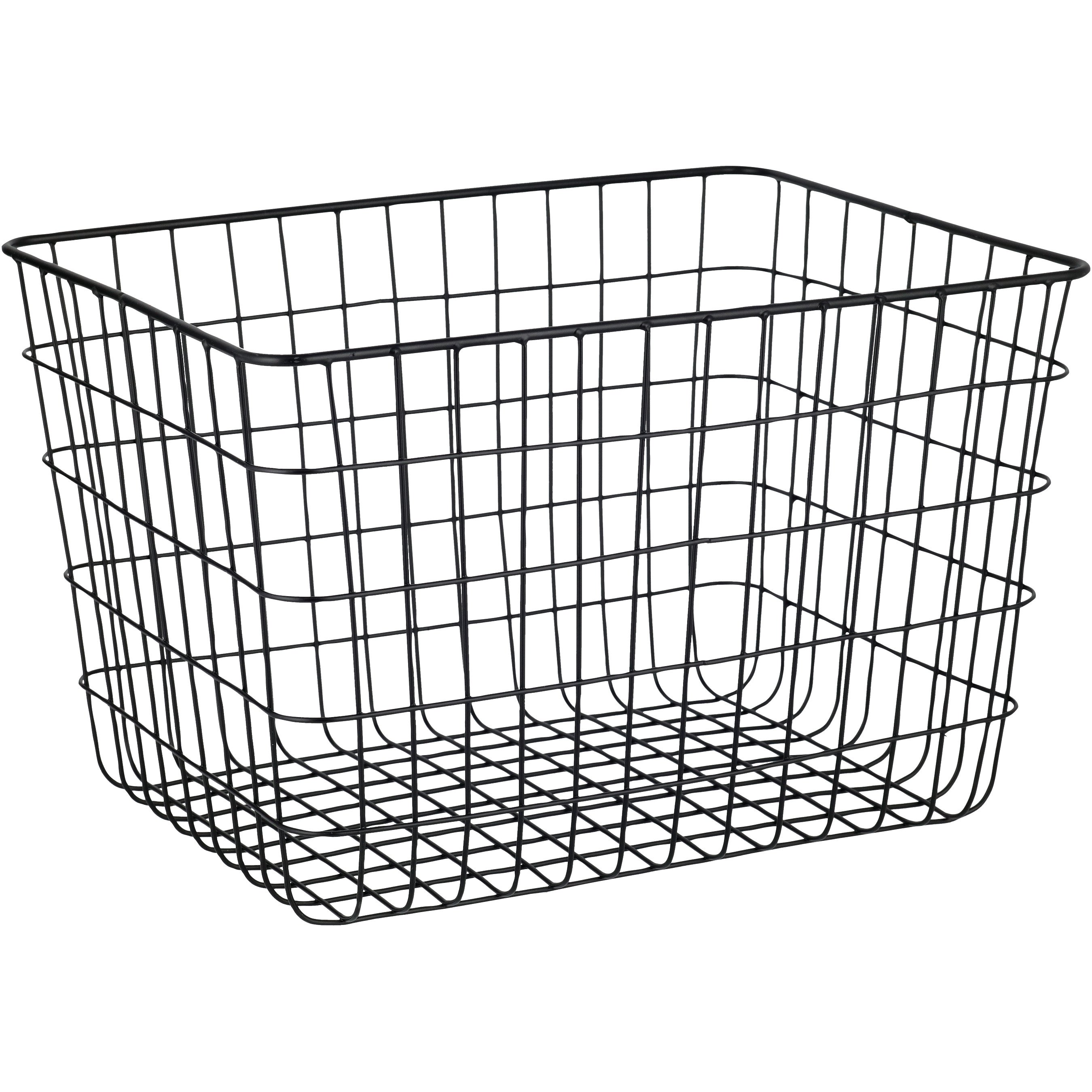 our goods Cross Weave Rectangle Storage Bin - Black - Shop Storage Bins at  H-E-B