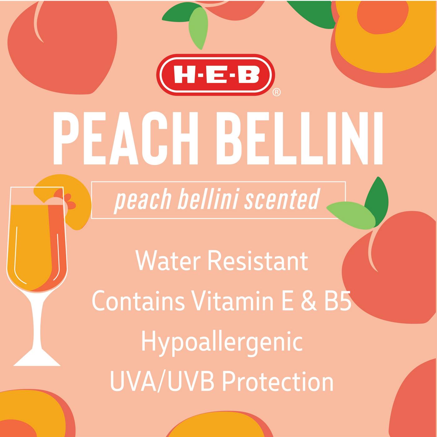 H-E-B Oxybenzone Free Peach Bellini Sunscreen Spray – SPF 50; image 2 of 3
