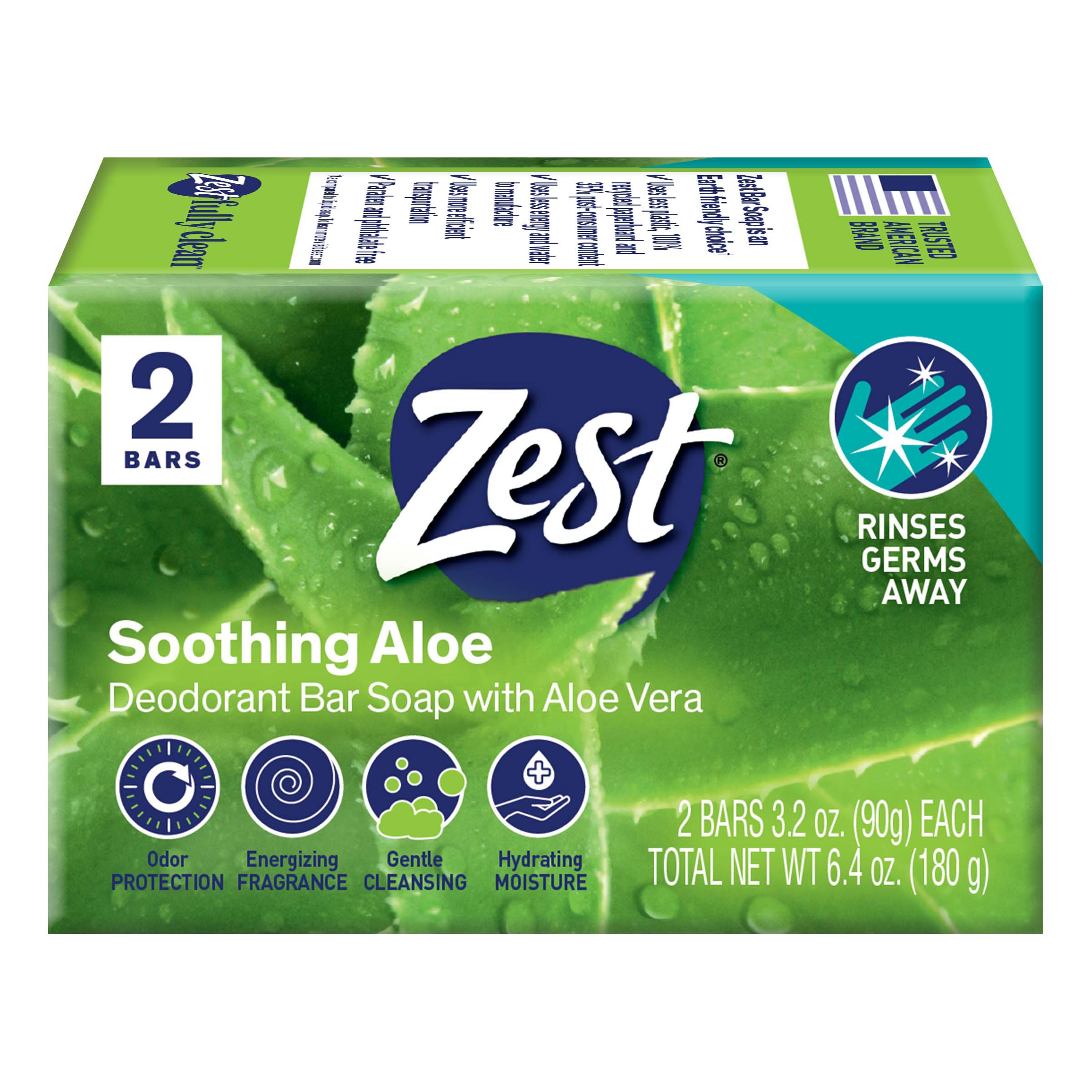 Zest Soothing Aloe Deodorant Bar Soap Shop Hand & Bar Soap at HEB