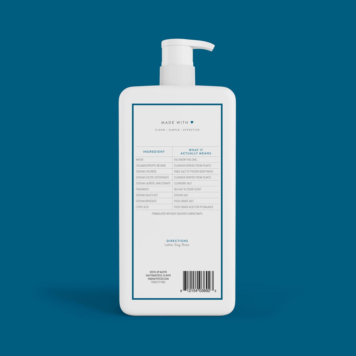 Native Body Wash - Sea Salt & Cedar; image 7 of 9