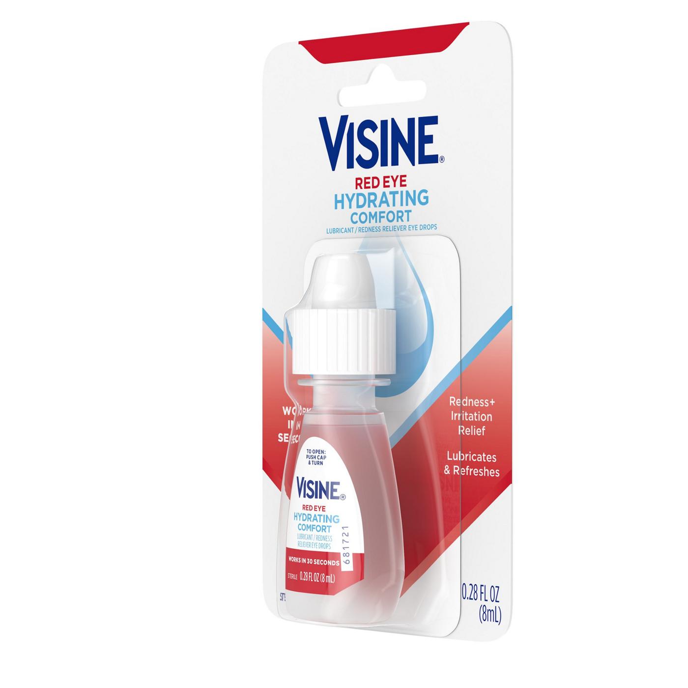 Visine Red Eye Hydrating Comfort Lubricant & Redness Reliever Eye Drops