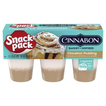 Snack Pack Cinnabon Pudding Cups, 6 ct