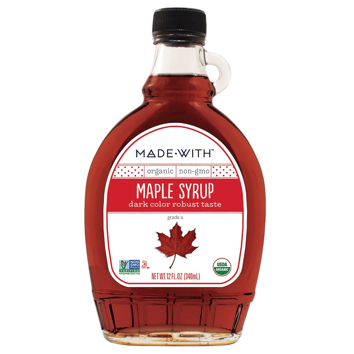 Made With Organic Maple Syrup Grade A Dark, 12 oz | Central Market