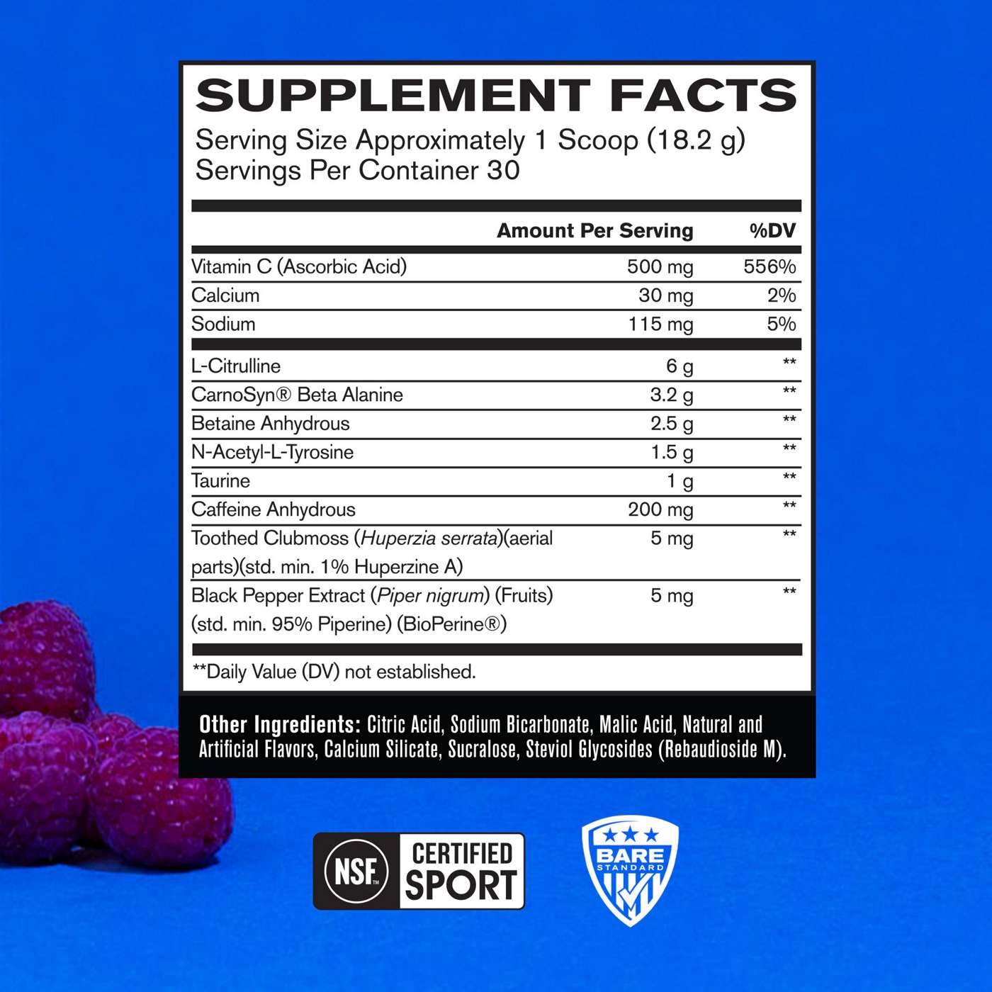 Bare Performance Nutrition Flight Pre-Workout - Blue Raspberry; image 2 of 2