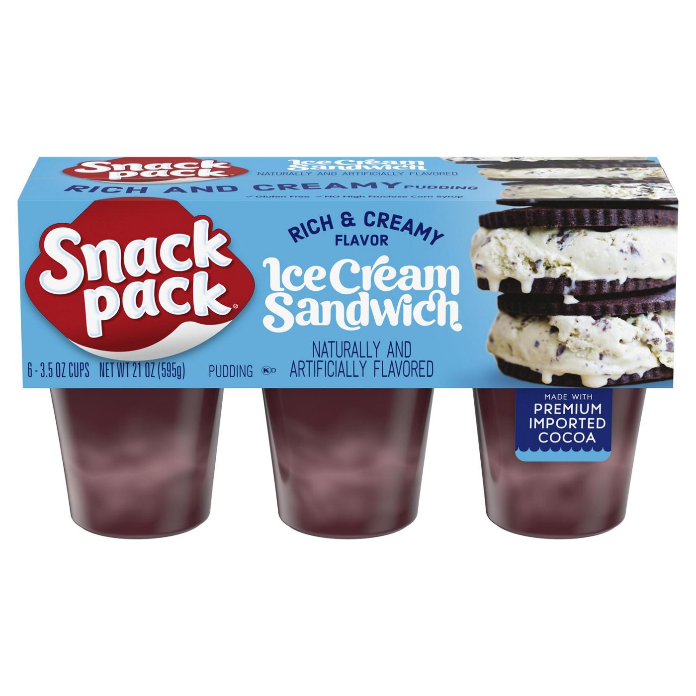 Snack Pack Ice Cream Sandwich Pudding Cups; image 1 of 2