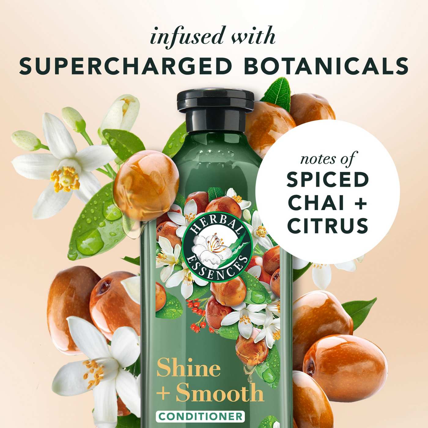 Herbal Essences Shine + Smooth Jojoba Oil Sulfate Free Conditioner, 13.5 fl oz; image 4 of 10