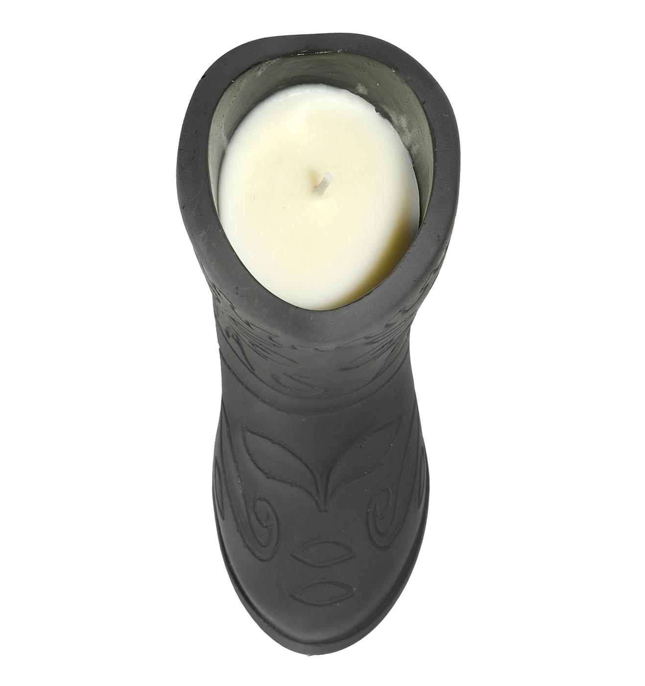 Foundry Candle Co. Oak & Bourbon Scented Cowboy Boot Candle - Black; image 2 of 3