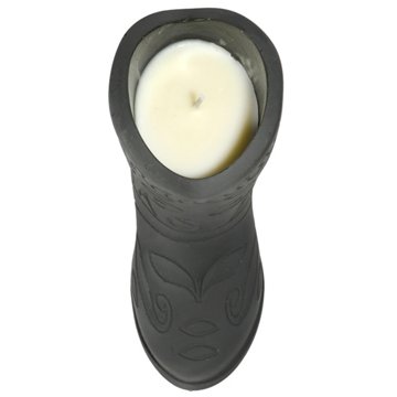 Foundry Candle Co. Oak & Bourbon Scented Cowboy Boot Candle - Black, 5.5 oz