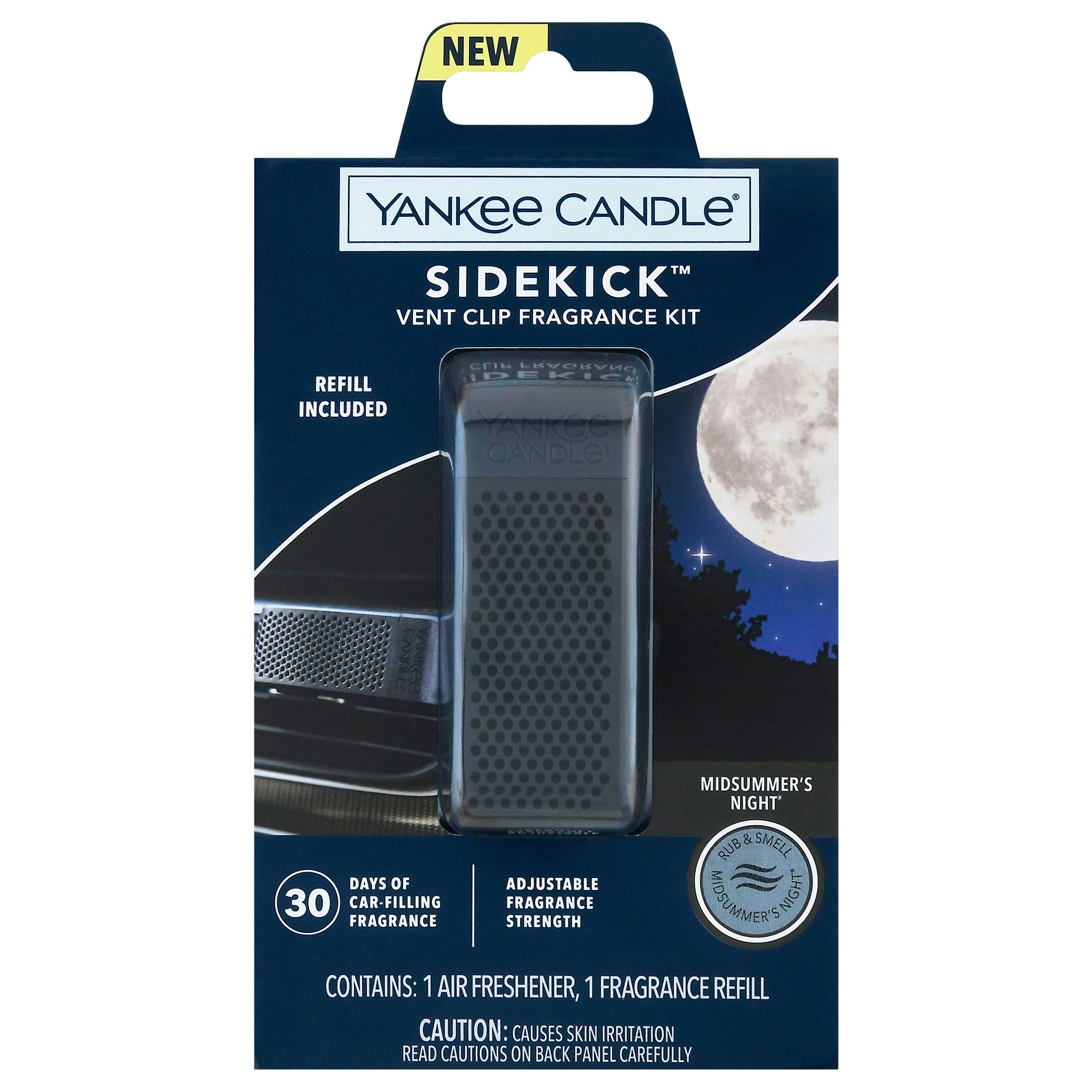 Yankee Candle Sidekick Midsummer's Night Vent Clip Auto Fragrance Kit