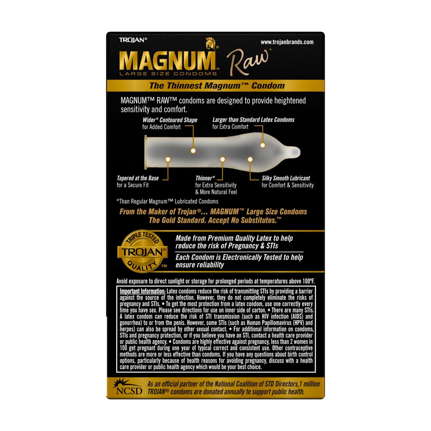 Trojan MAGNUM Raw Lubricated Condoms ; image 2 of 5