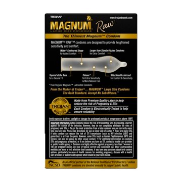 Trojan MAGNUM Raw Lubricated Condoms , 10 ct