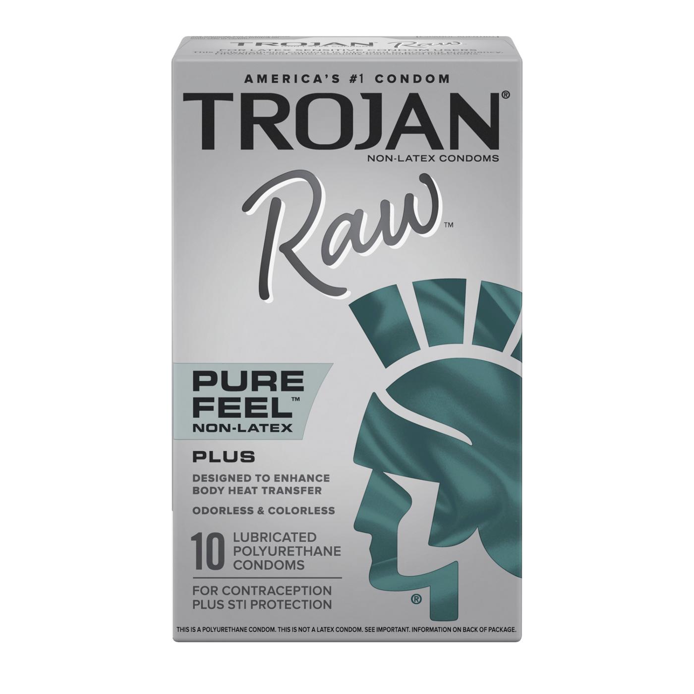 Trojan Raw Pure Feel Non-Latex Condoms; image 1 of 6