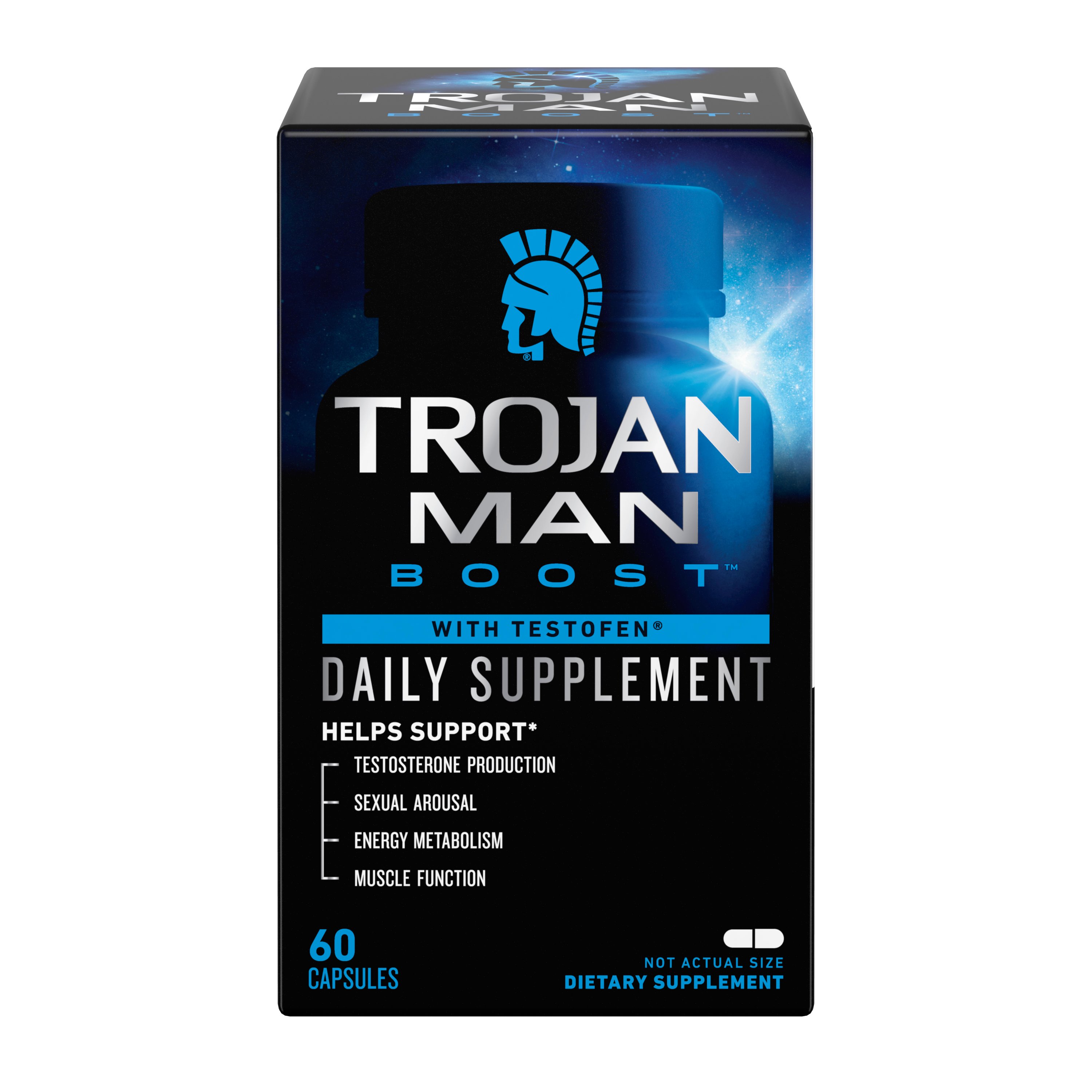 Trojan Man Boost Daily Supplement Capsules Shop Condoms